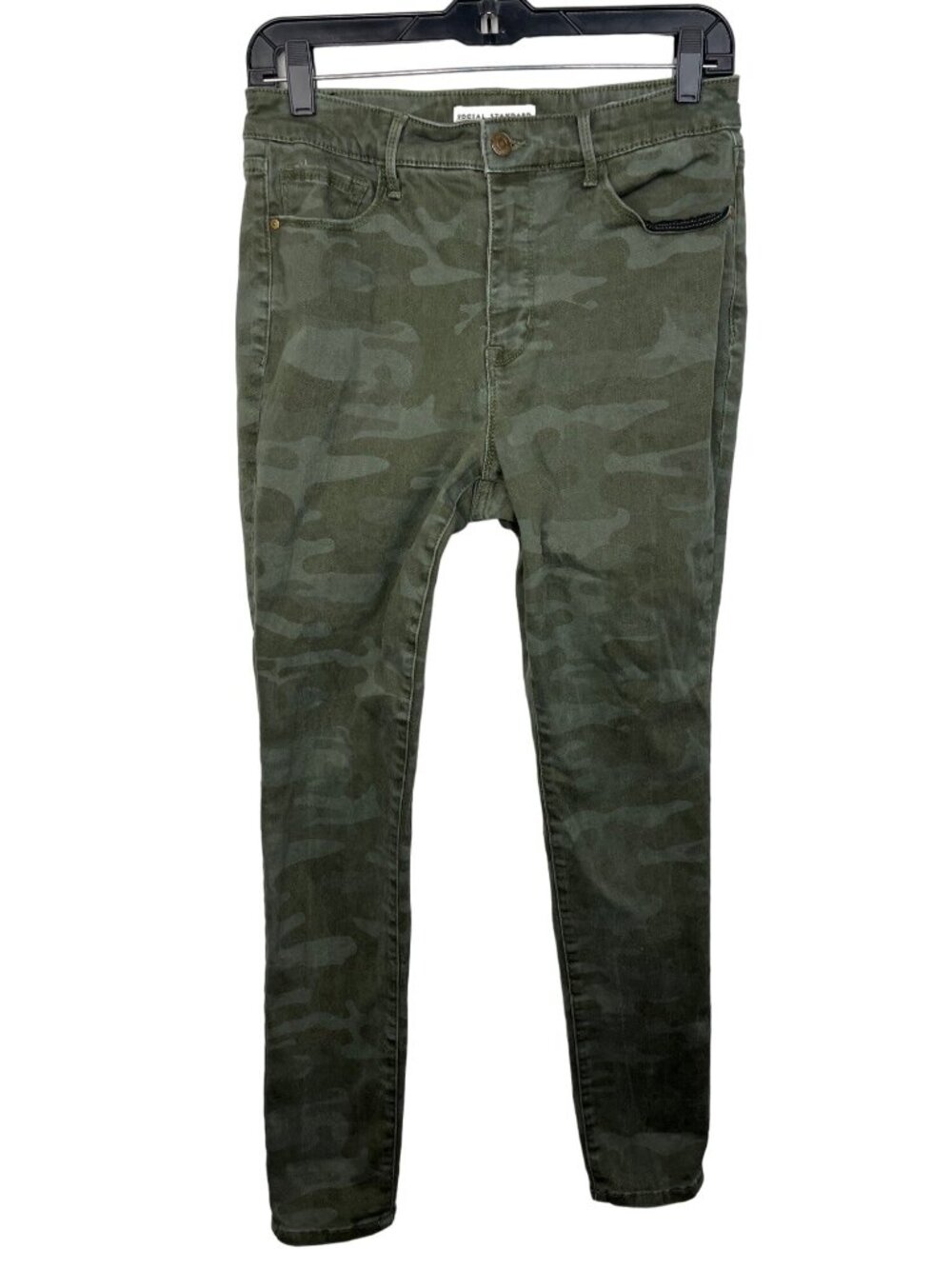 Sanctuary Women’s 6 28 High-Rise Skinny Camo Jeans Stretch Denim